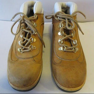 TIMBERLAND LOW CUT LEATHER TAN WORK BOOT SZ 5